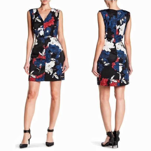 Cynthia Steffe V-Neck Floral Dress Size 8 - Picture 14 of 14